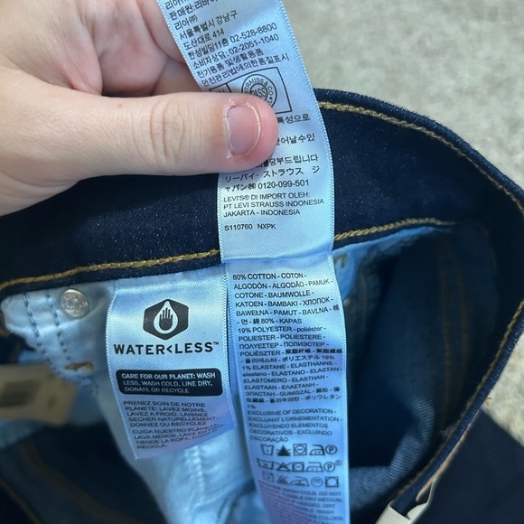 NWT Levi's 311 Shaping Skinny jeans Darkest Sky Dark Wash Cotton Stretch Size 30 - Picture 7 of 11